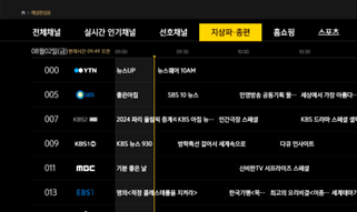 지상파/종편, 홈쇼핑 등 다양한 카테고리 이미지