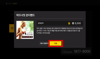 월정액 상세 정보 확인 화면 이미지