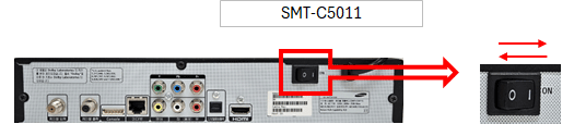 SMT-C5011 셋톱박스 뒷면 ON/OFF 스위치 이미지