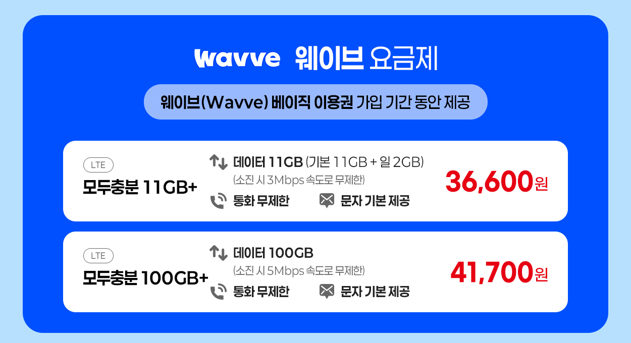 웨이브 요금제 안내 - 자세한 내용은 다음 텍스트에서 설명