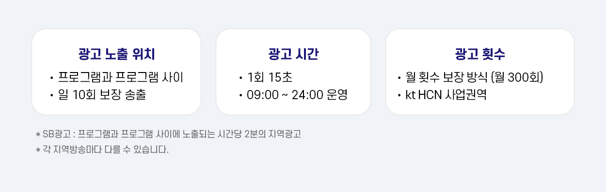 알짜광고 노출 위치, 시간, 횟수 안내 - 자세한 내용은 다음 텍스트에서 설명