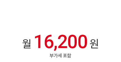 월 16,200원 (부가세 포함)