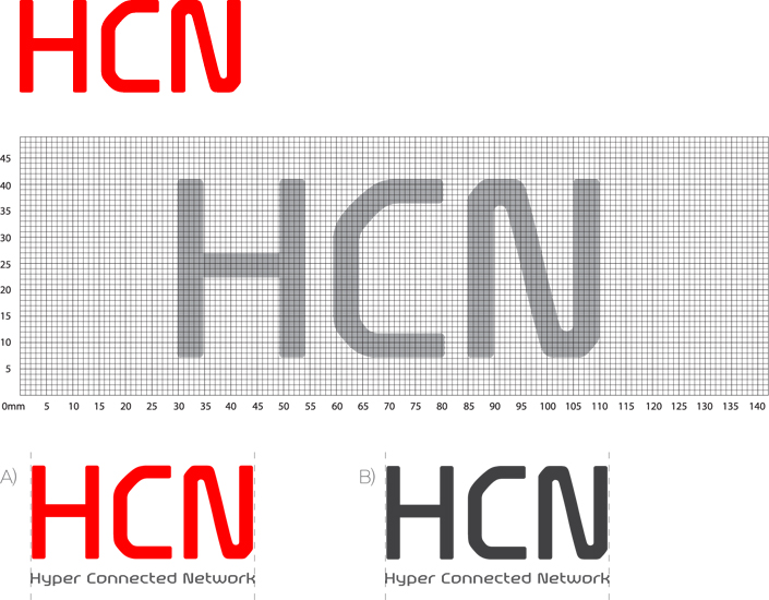 현대 HCN 로고타입