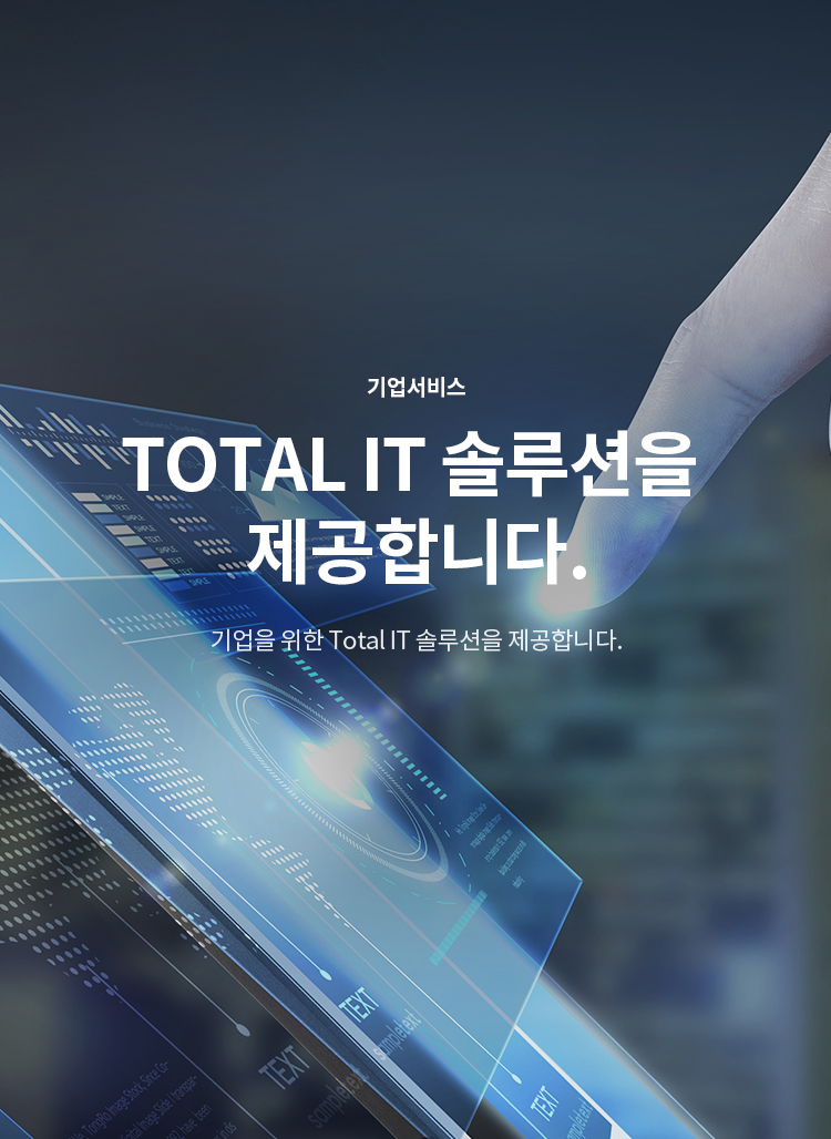 기업을 위한 TOTAL IT 솔루션을 제공합니다.