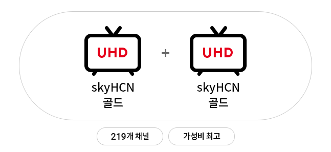 UHD skyHCN골드/219개 채널 + UHD skyHCN골드/가성비 최고